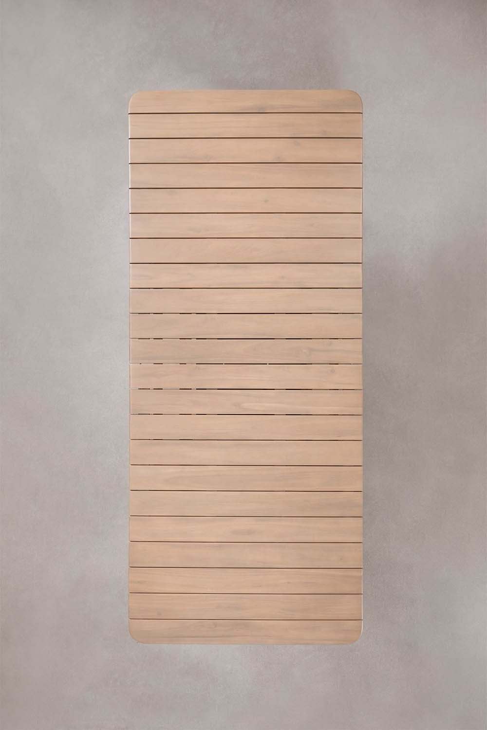 Mesa de jardim retangular extensível 250-310x105 cm em madeira de acácia Duala, imagem de galeria 8