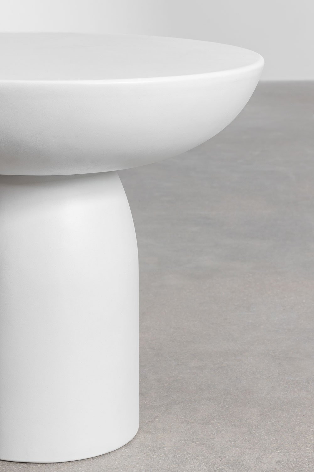 Mesa auxiliar para jardim redonda Ø50 cm em cimento Zenadia, imagem de galeria 3