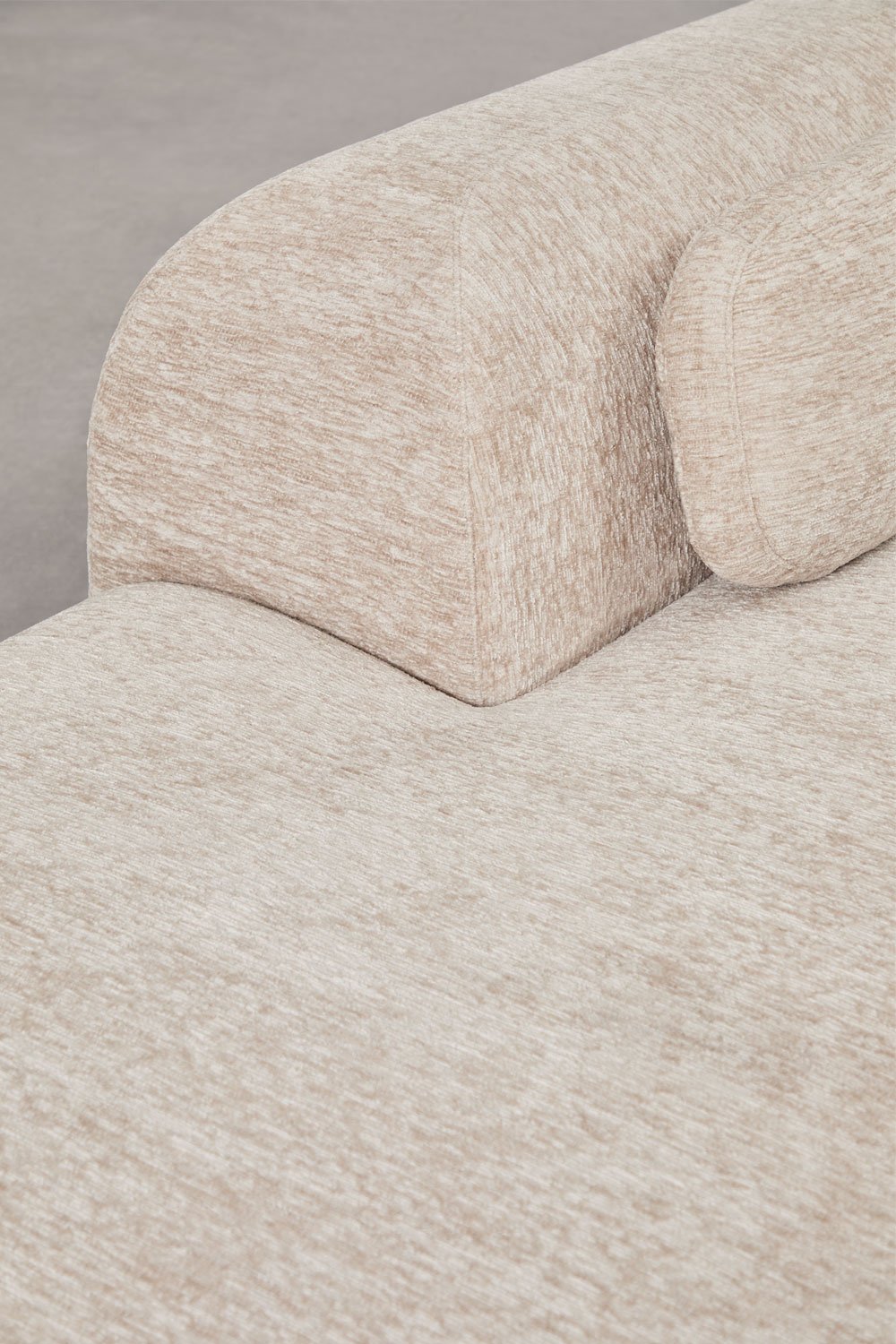 Sofá modular de canto em chenille de 3 peças com chaise longue à esquerda embalado a vácuo Mérida, imagem de galeria 7