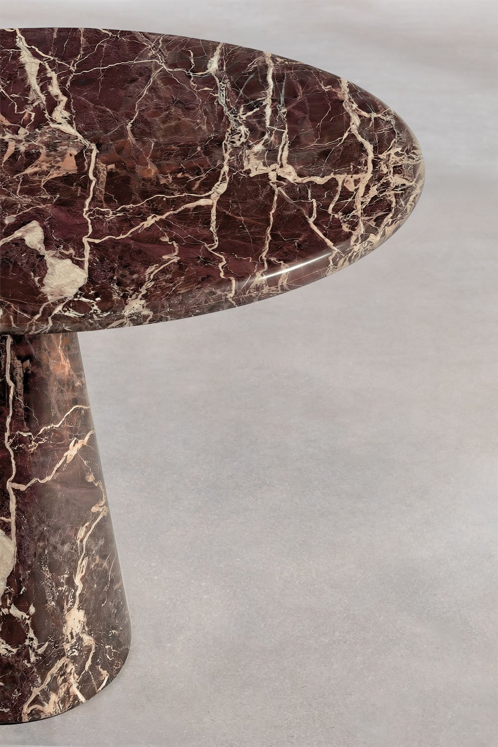 Mesa de jantar redonda Ø120 cm em mármore Alodia, imagem de galeria 3