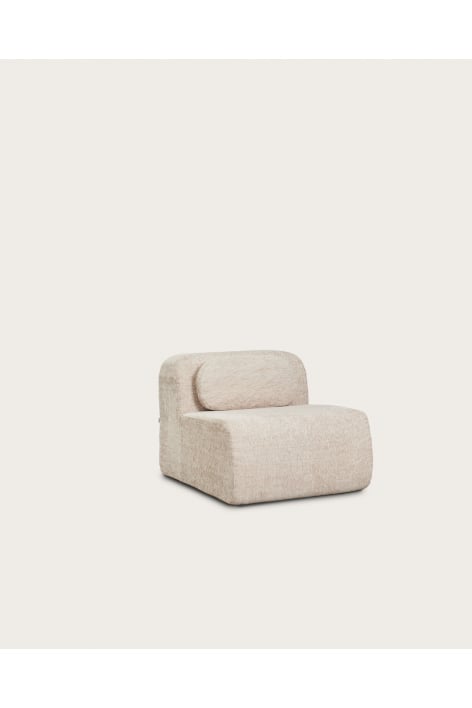 Módulo central para sofá modular em chenille embalado a vácuo Mérida