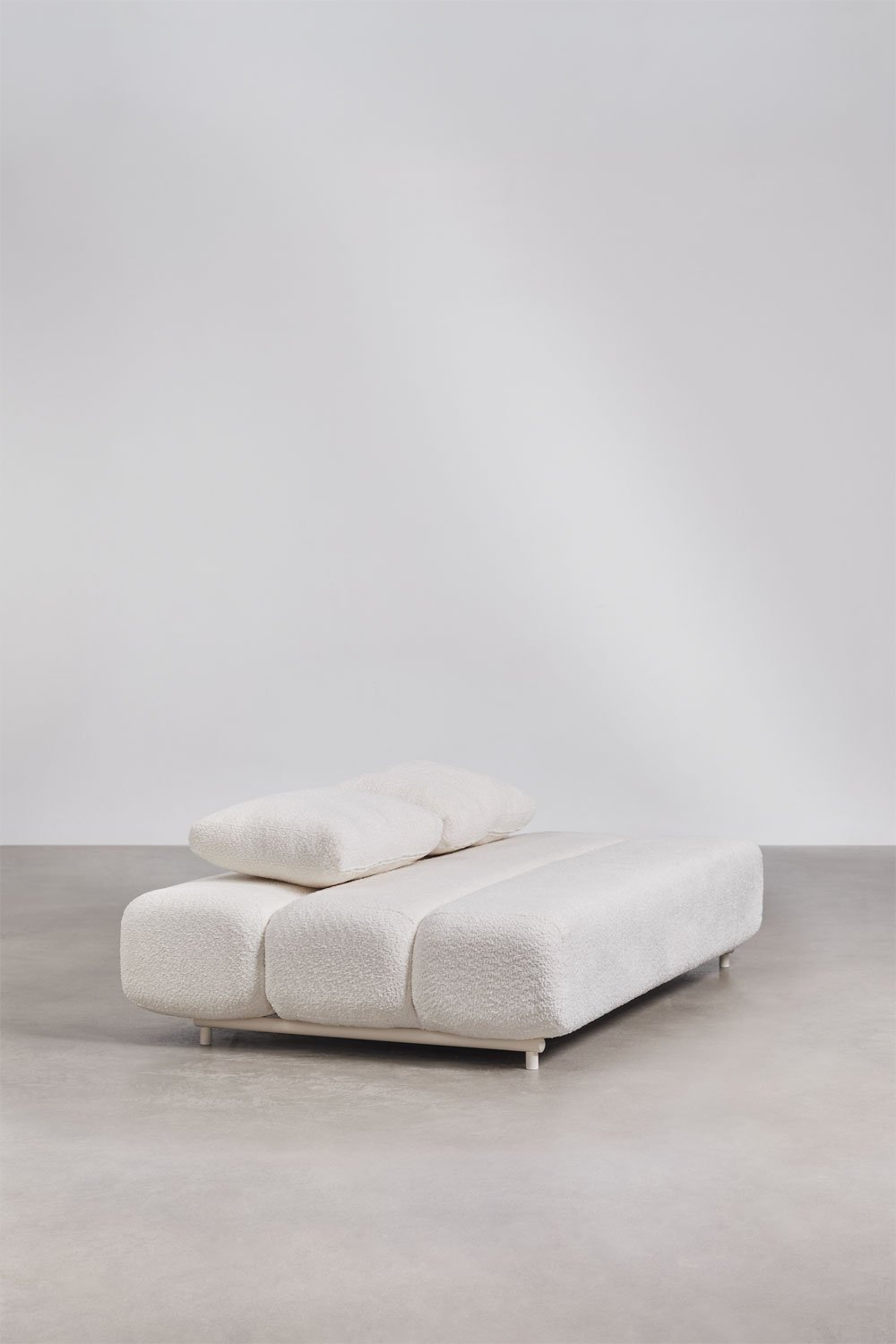 Sofá-cama de 3 lugares em tecido bouclé Miami, imagem de galeria 7