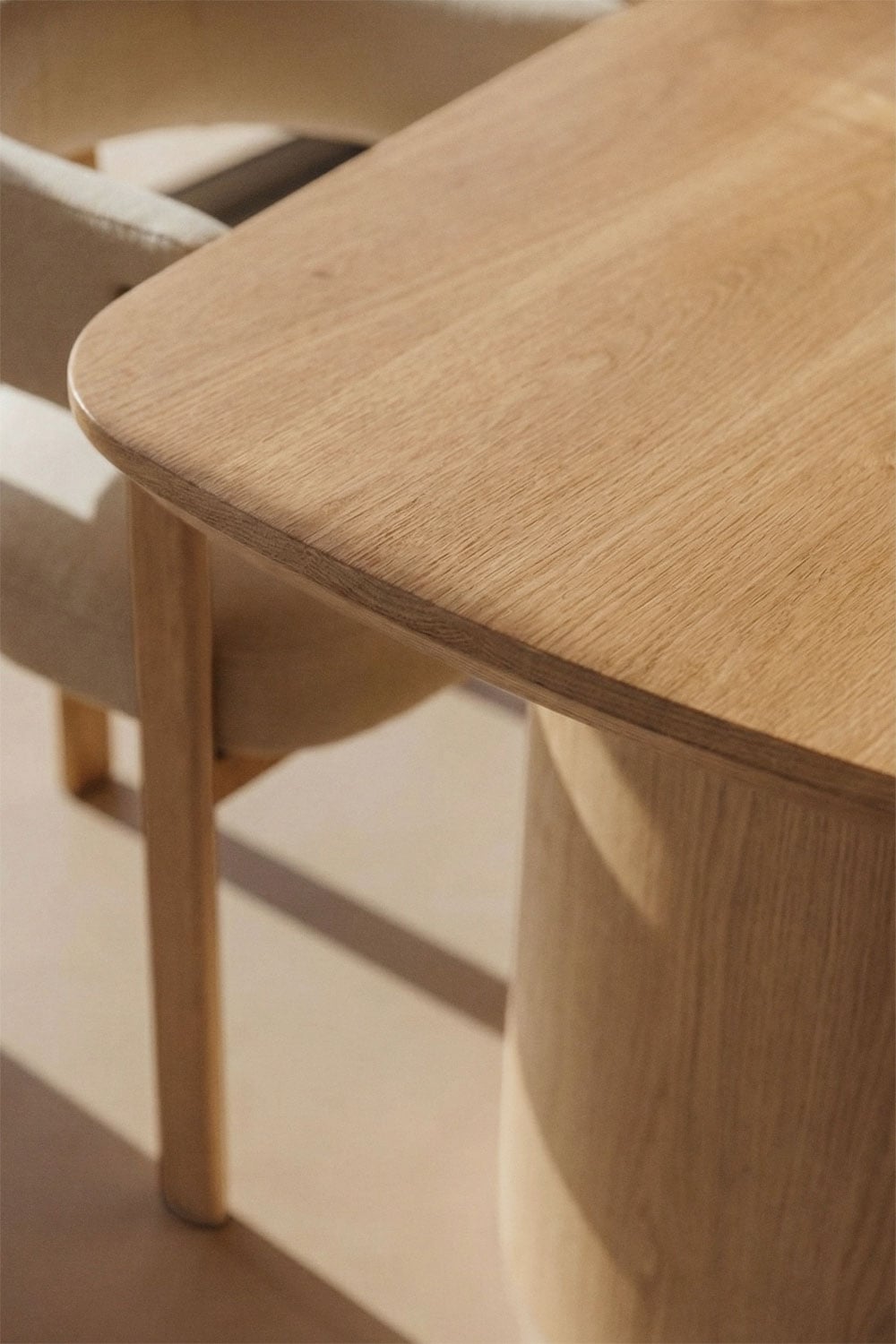 Mesa de jantar retangular 200x100 cm em MDF tuaregue, imagem de galeria 2