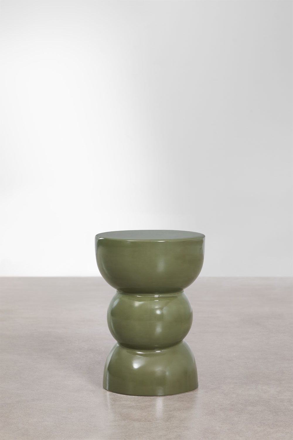 Mesa auxiliar redonda Ø35 cm em cerâmica Tiyi, imagem de galeria 3