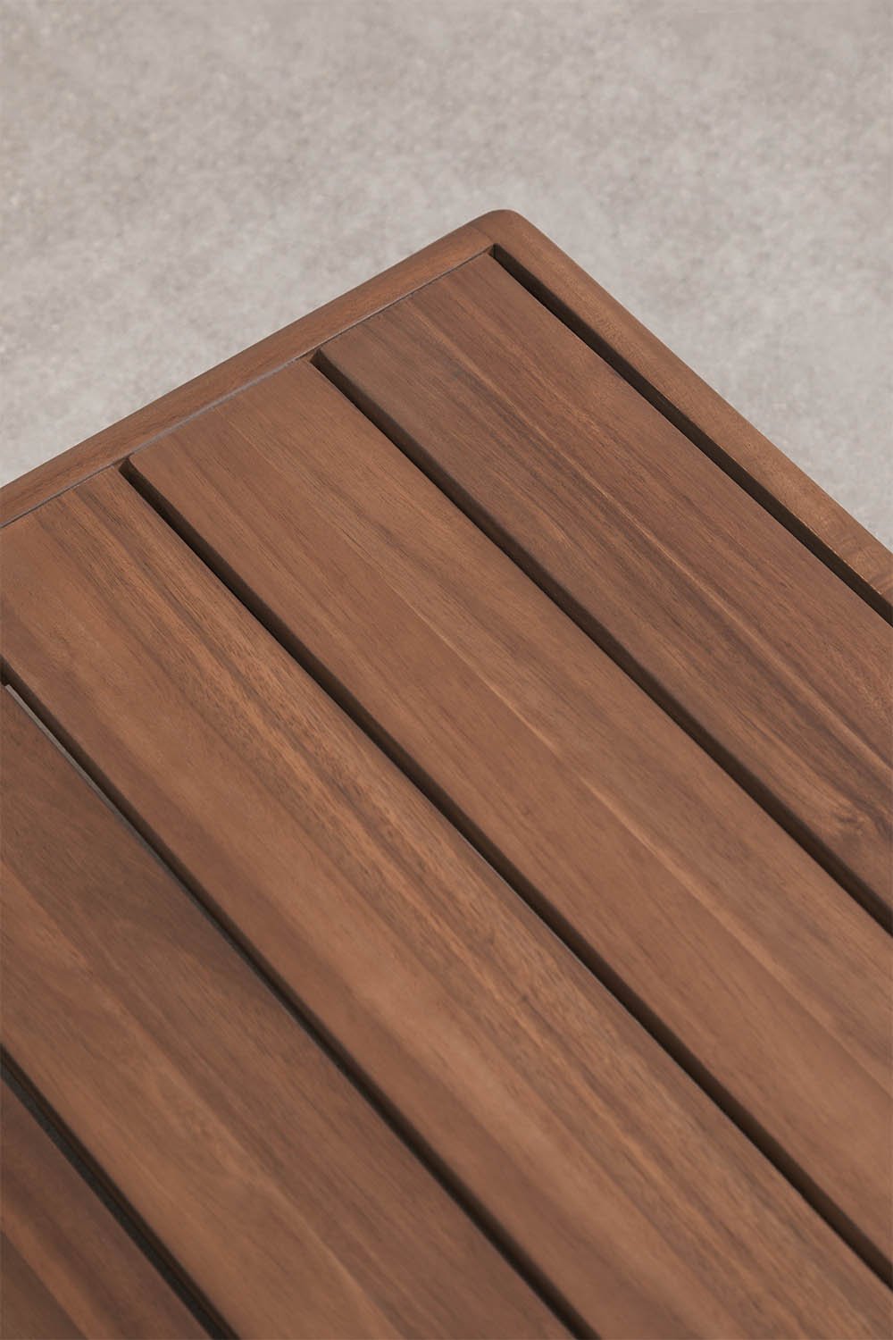 Rectangular 100x80 cm acacia garden coffee table Edrien, imagem de galeria 3