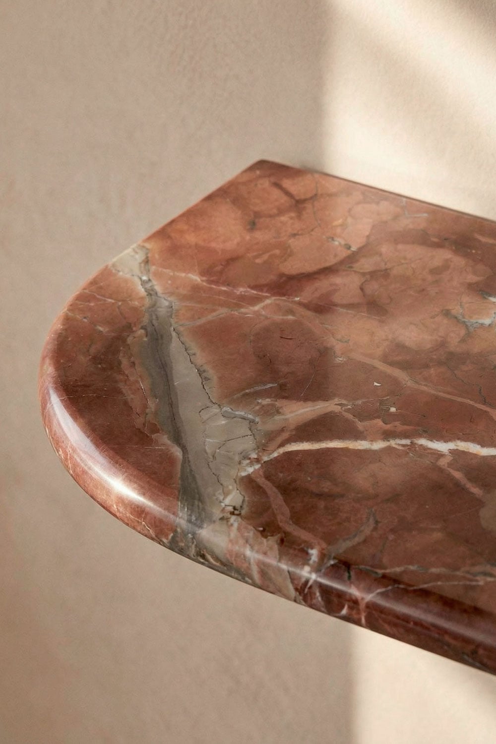 Consola de entrada 120x40 cm em pedra natural e aço inoxidável Moreila, imagem de galeria 2