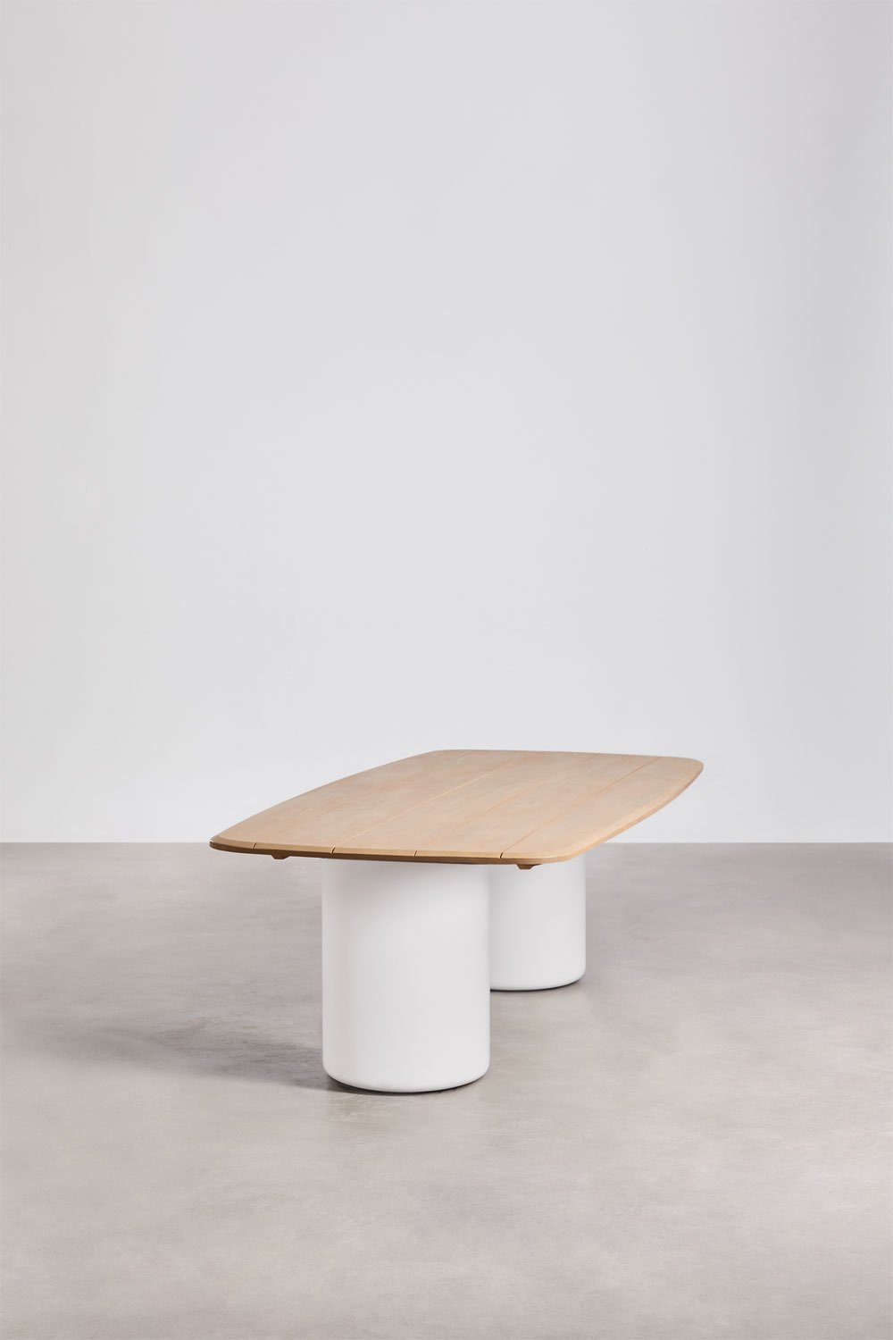 Mesa de jardim retangular 270x110 cm em madeira de acácia Leighton, imagem de galeria 2