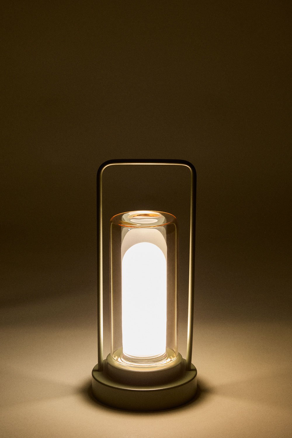 Lâmpada de mesa LED sem fios para exterior em ferro e vidro Sorlix, imagem de galeria 3