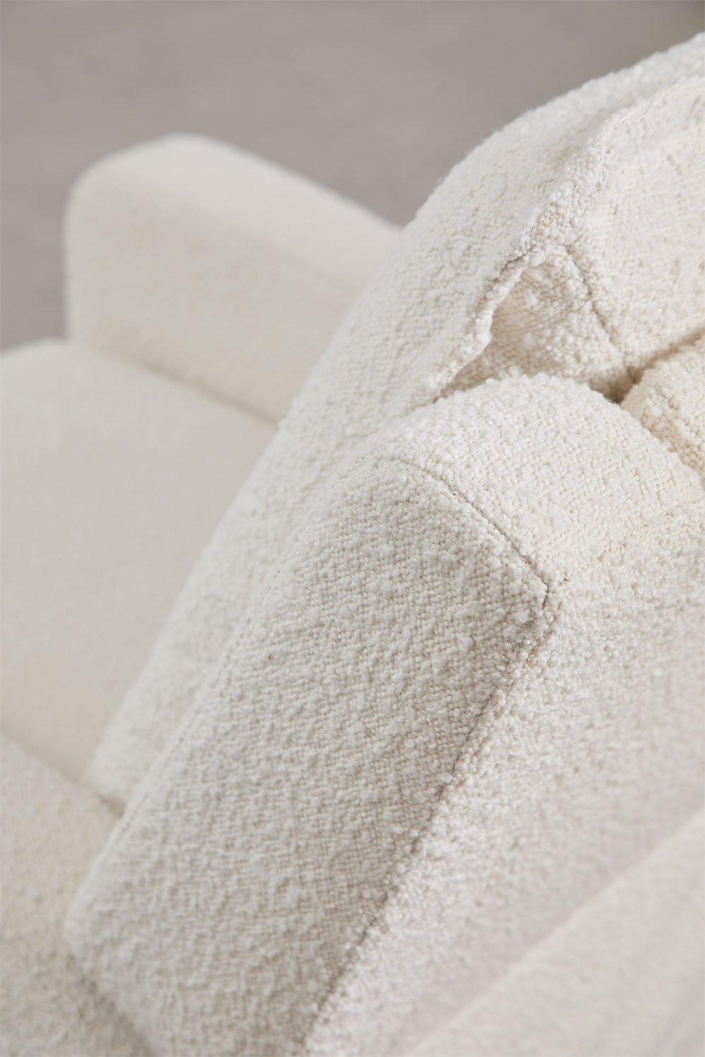 Pack de 2 poltronas reclináveis e giratórias em tecido bouclé Nolon, imagem de galeria 3