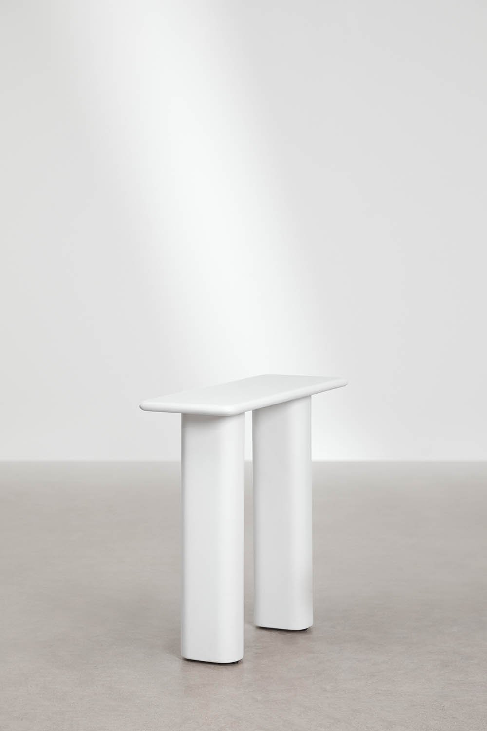 Consola retangular de exterior 80x30 cm em cimento Tiena, imagem de galeria 2