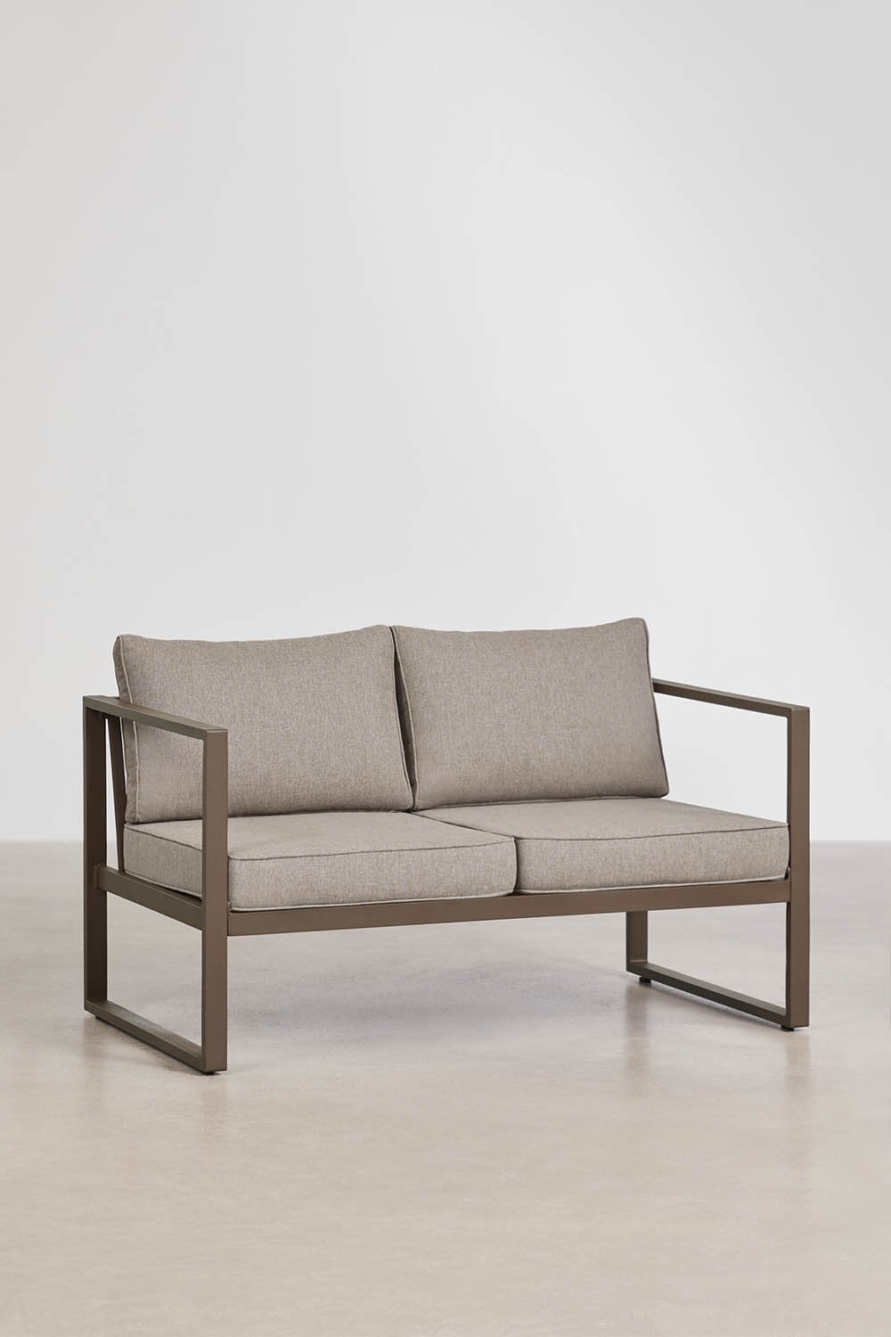 Conjunto de jardim com sofá de 2 lugares e mesa de centro em alumínio 110x55cm Lipov, imagem de galeria 4