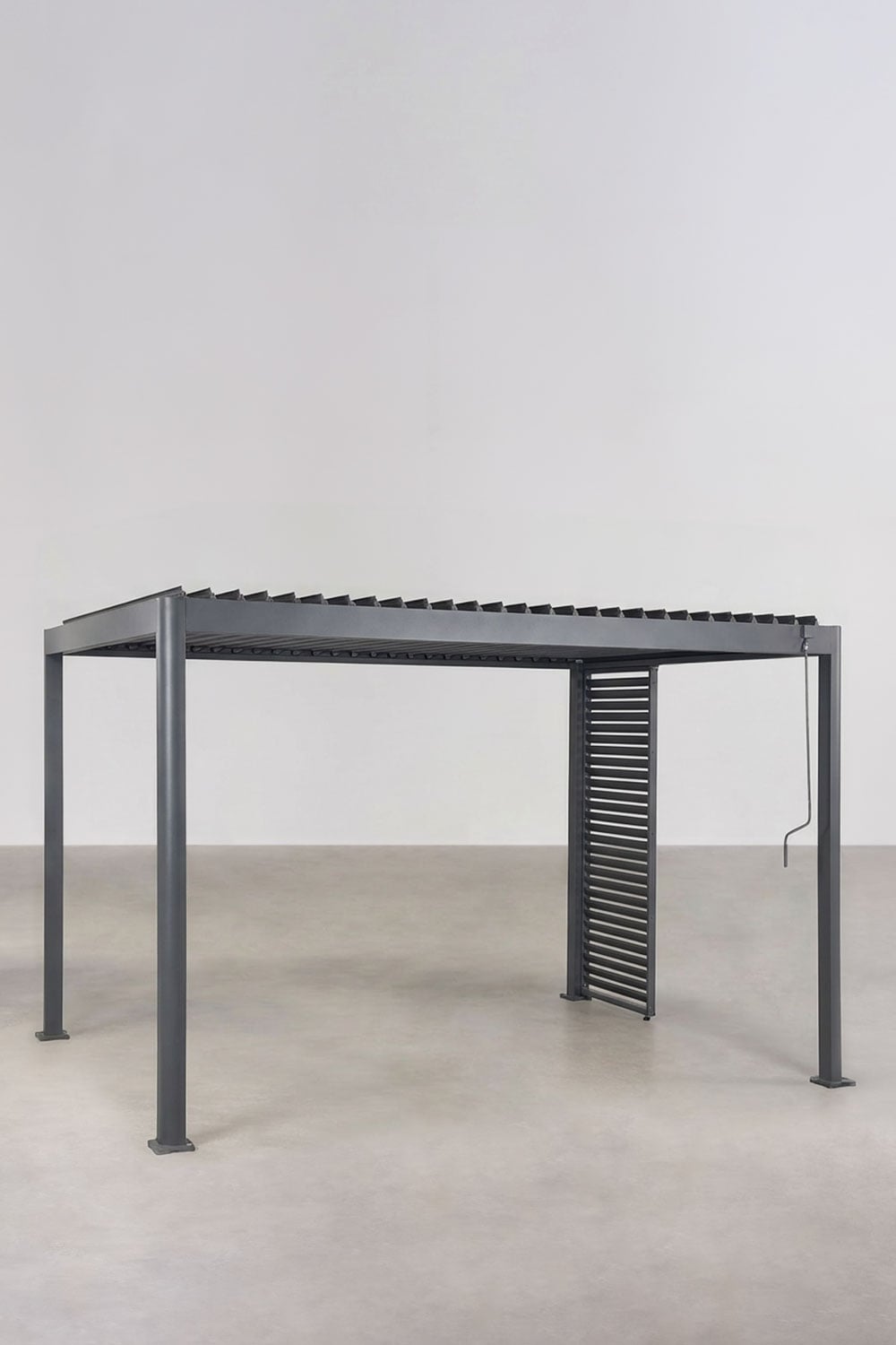 Pérgola bioclimática de alumínio com lâminas e painel Druvia, imagem de galeria 5