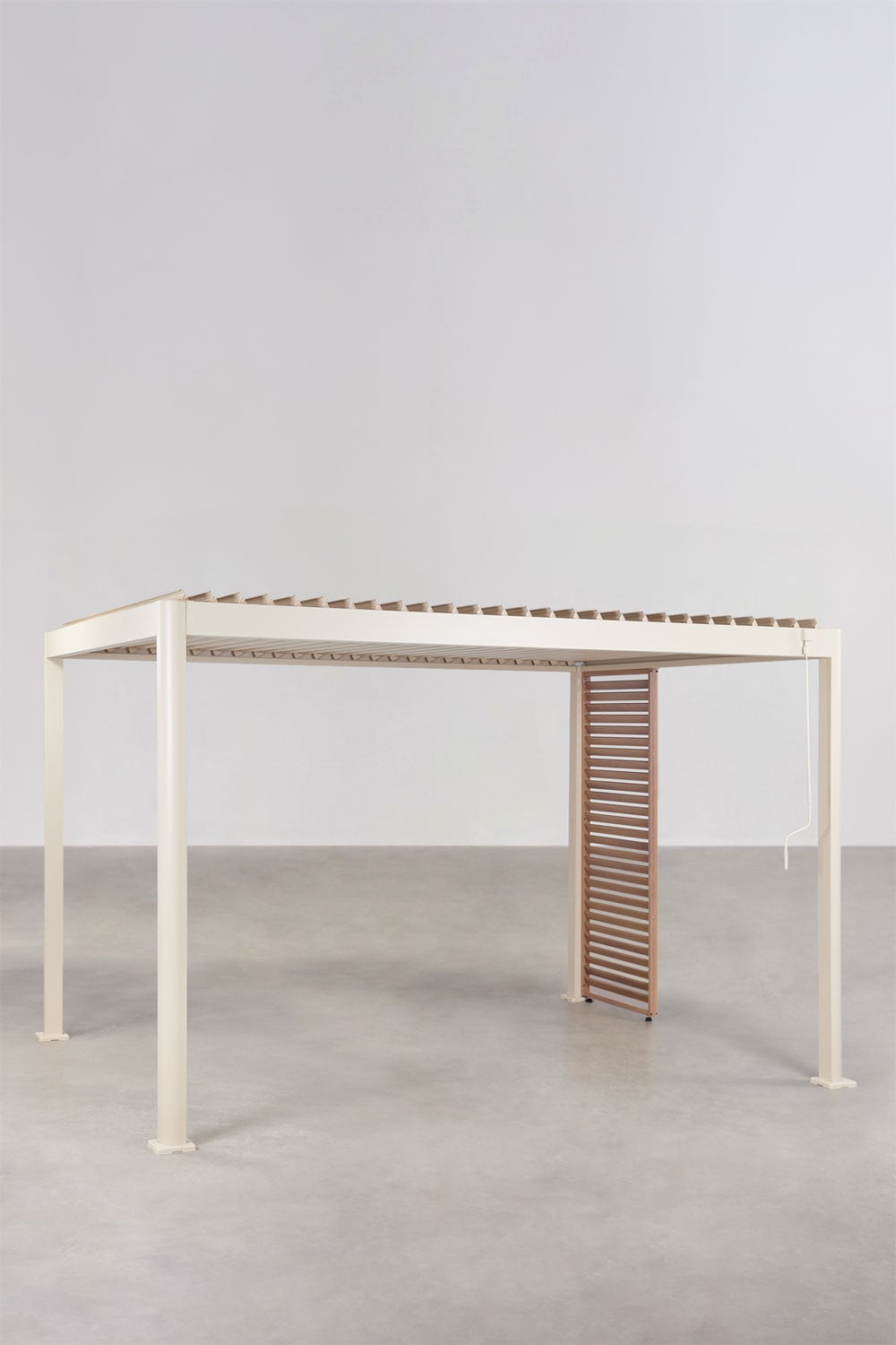 Pérgola bioclimática de alumínio com lâminas e painel Druvia, imagem de galeria 1