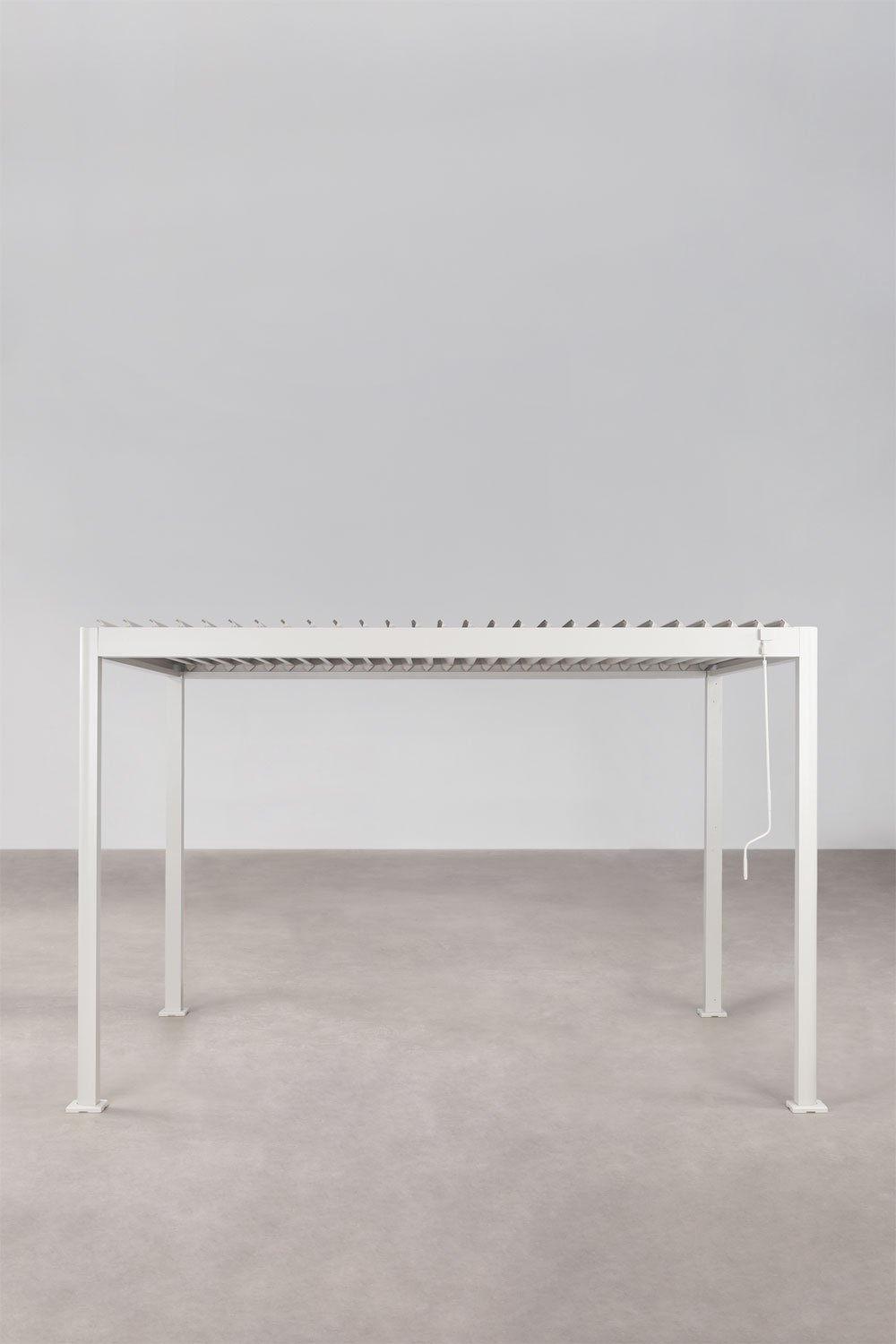 Pérgola bioclimática de lâminas com painel lateral em alumínio Druvia, imagem de galeria 2