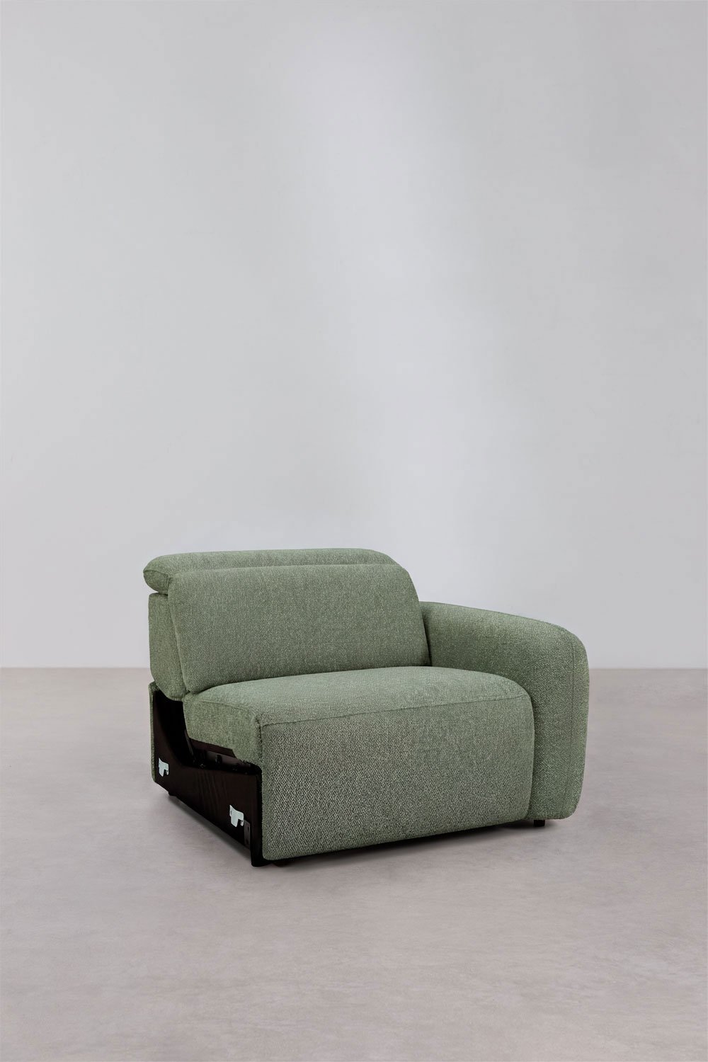 Conjunto de sala com sofá reclinável e elétrico de 2 lugares e poltrona estofada Peggy, imagem de galeria 12