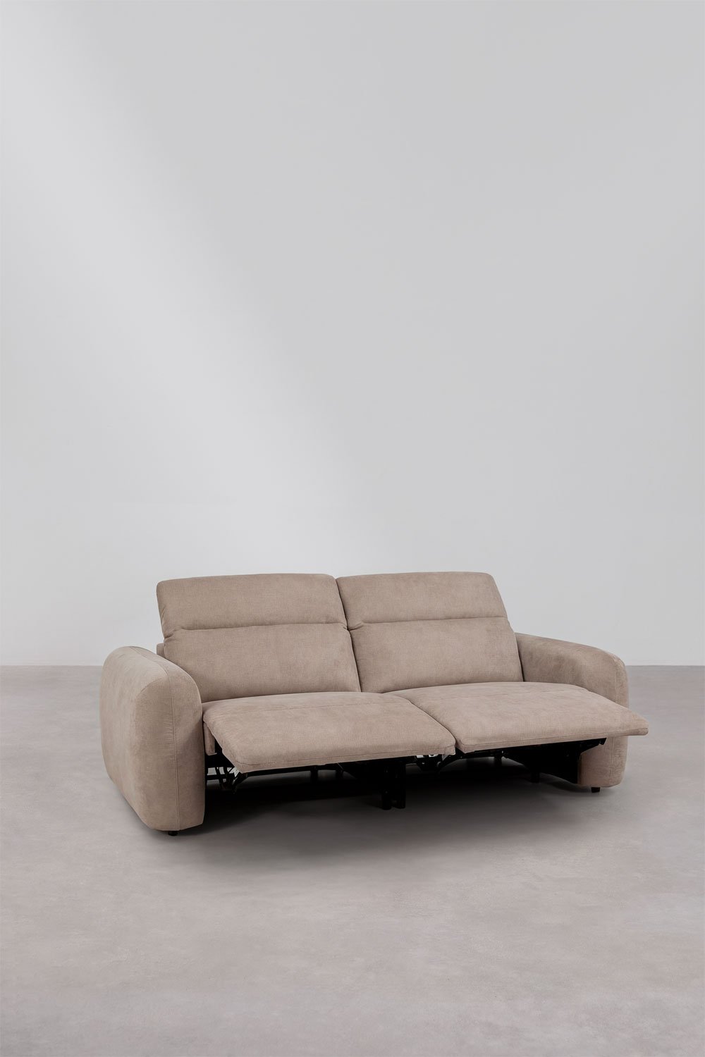 Conjunto de sala com sofá reclinável e elétrico de 2 lugares e poltrona estofada Peggy, imagem de galeria 4