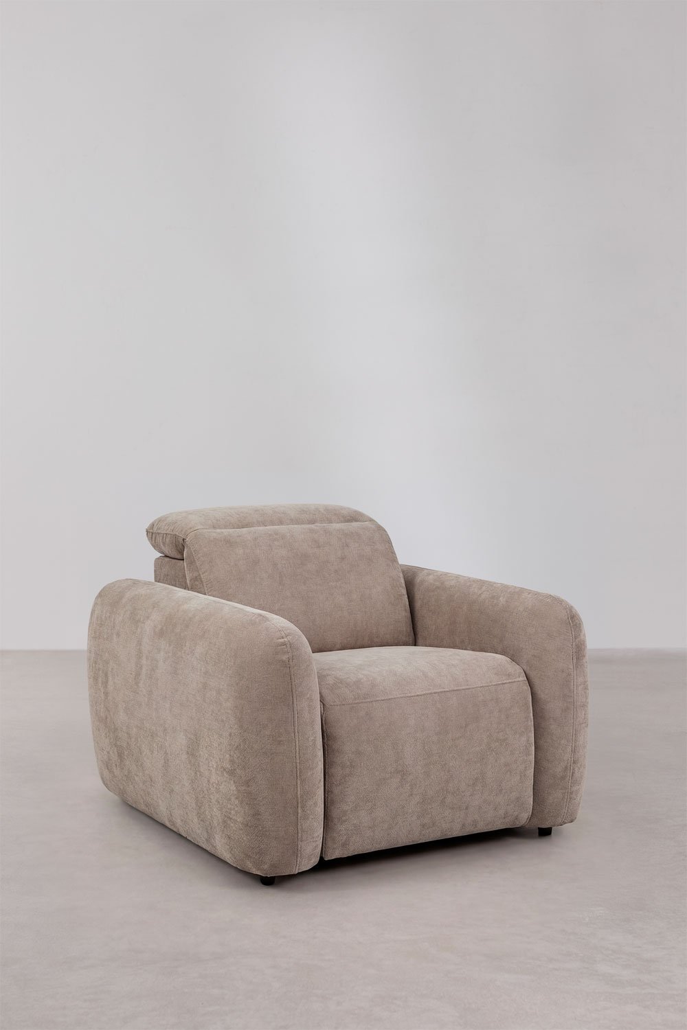 Conjunto de sala com sofá reclinável e elétrico de 2 lugares e poltrona estofada Peggy, imagem de galeria 5