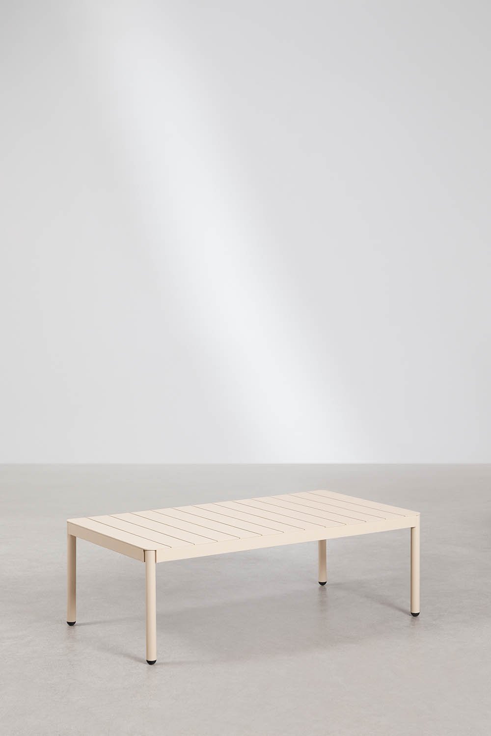 Conjunto de jardim com sofá de 3 lugares em bouclé e mesa de centro em alumínio Boleni, imagem de galeria 7