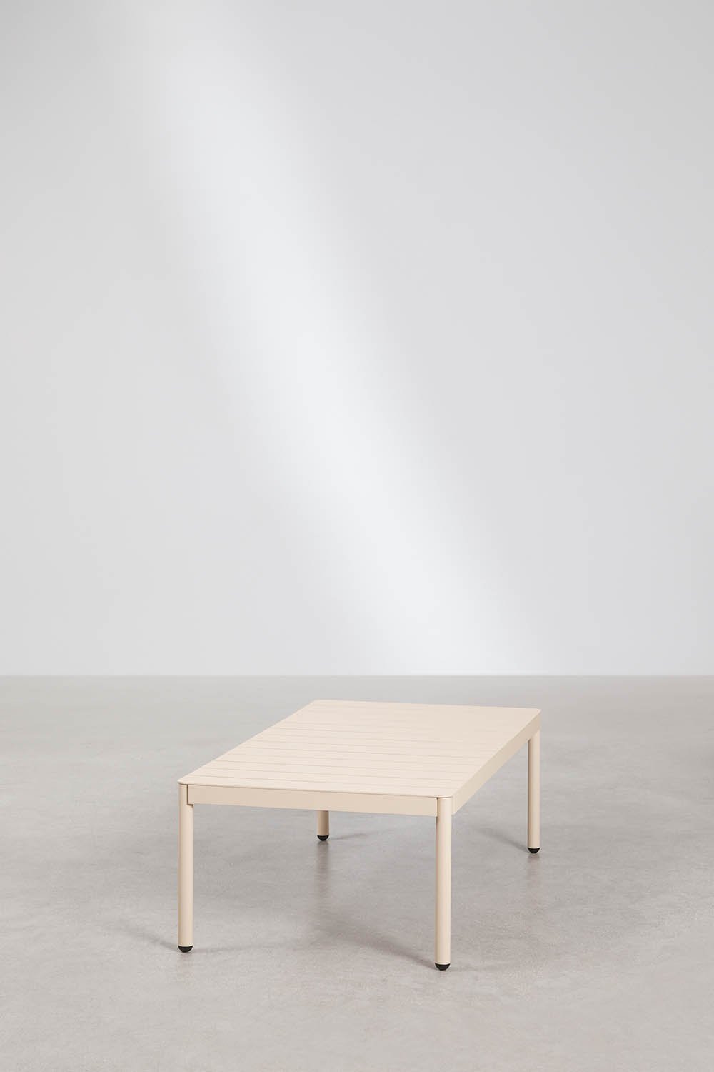 Conjunto de jardim com sofá de 3 lugares em bouclé e mesa de centro em alumínio Boleni, imagem de galeria 8