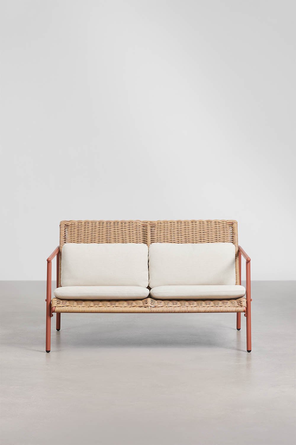 Sofá de jardim de 2 lugares em alumínio e rattan sintético Duroli, imagem de galeria 6