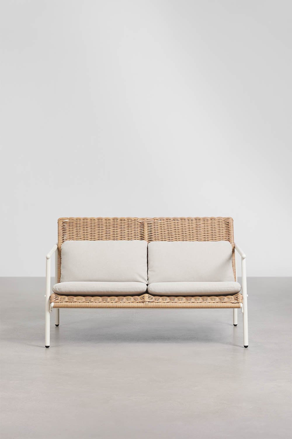 Sofá de jardim de 2 lugares em alumínio e rattan sintético Duroli, imagem de galeria 6