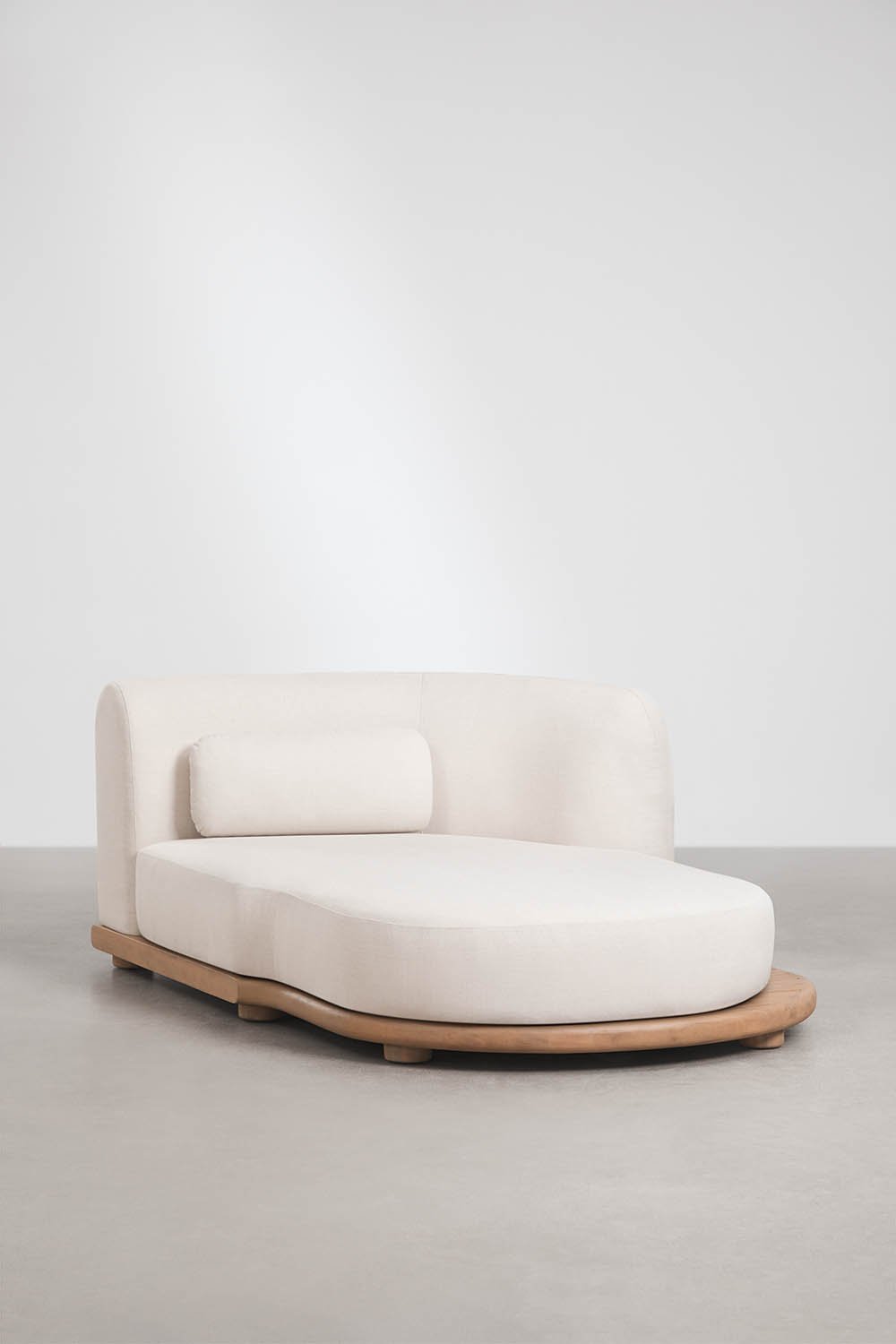 Sofá modular chaise longue de jardim de 4 peças em madeira de acácia Gerard, imagem de galeria 8