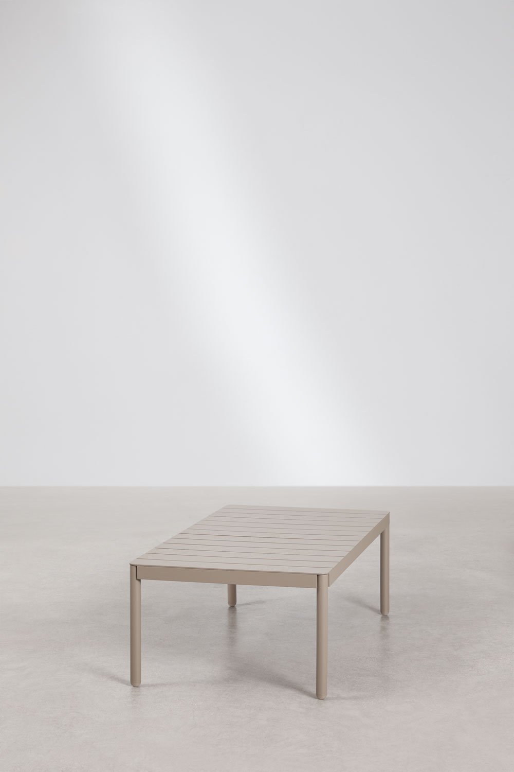 Conjunto de jardim com sofá de 3 lugares em bouclé e mesa de centro em alumínio Boleni, imagem de galeria 10