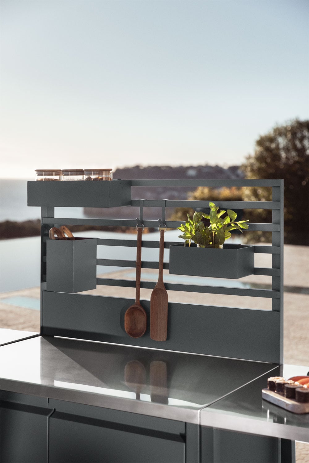 Painel 80x50 cm para cozinha modular de exterior em aço Savona, imagem de galeria 4