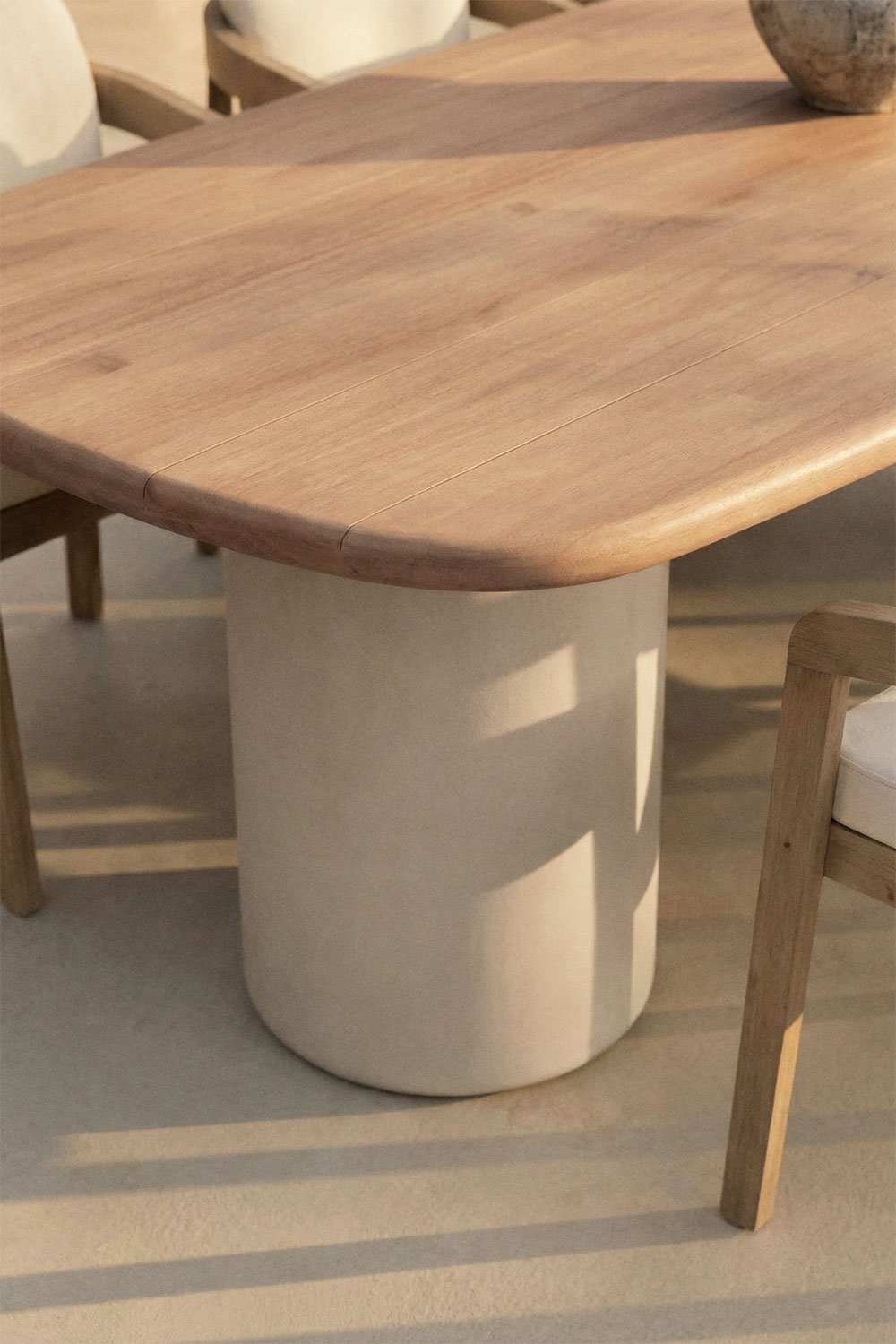 Mesa de jardim retangular 270x110 cm em madeira de acácia Bogotá, imagem de galeria 2