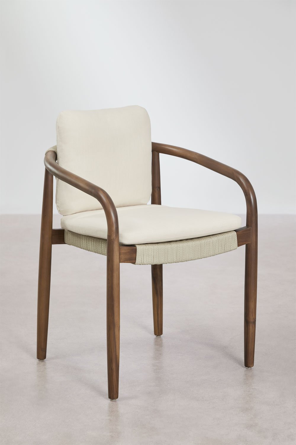 Pack de 2 cadeiras de jantar com braços em acácia Giulia, imagem de galeria 1