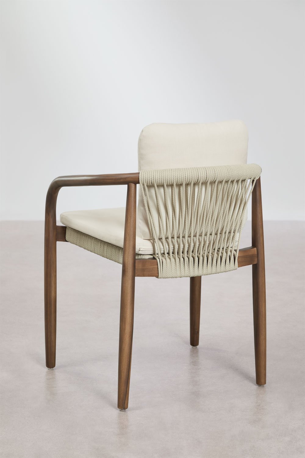 Pack de 2 cadeiras de jantar com braços em acácia Giulia, imagem de galeria 3