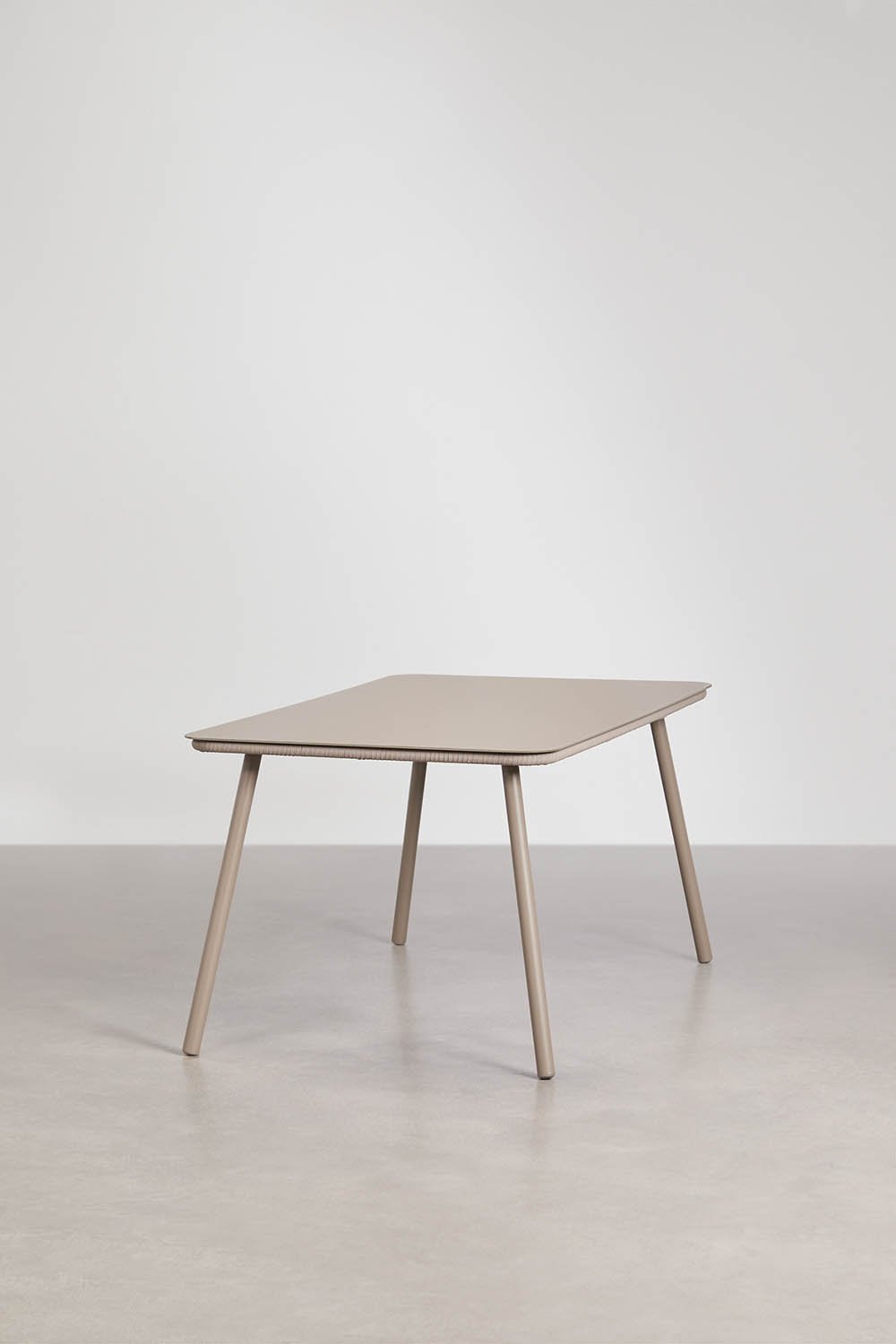 Conjunto de mesa retangular 160x90 cm e 4 cadeiras de jantar em corda trançada Arhiza Classic, imagem de galeria 3