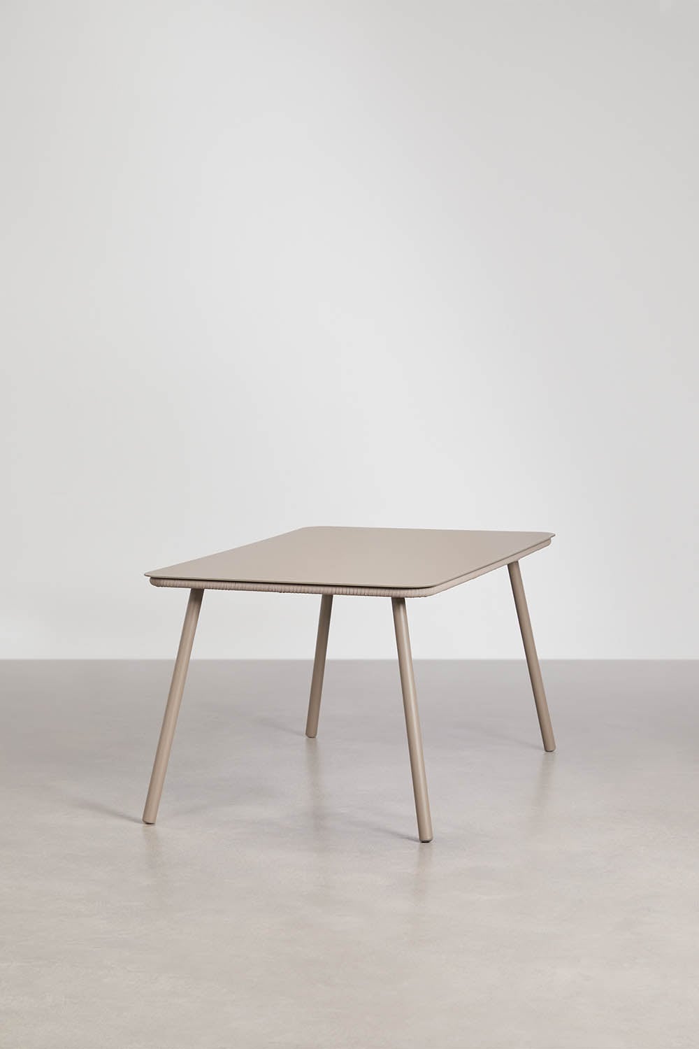 Conjunto de mesa retangular 160x90 cm e 4 cadeiras de jantar em corda trançada Arhiza Classic, imagem de galeria 3