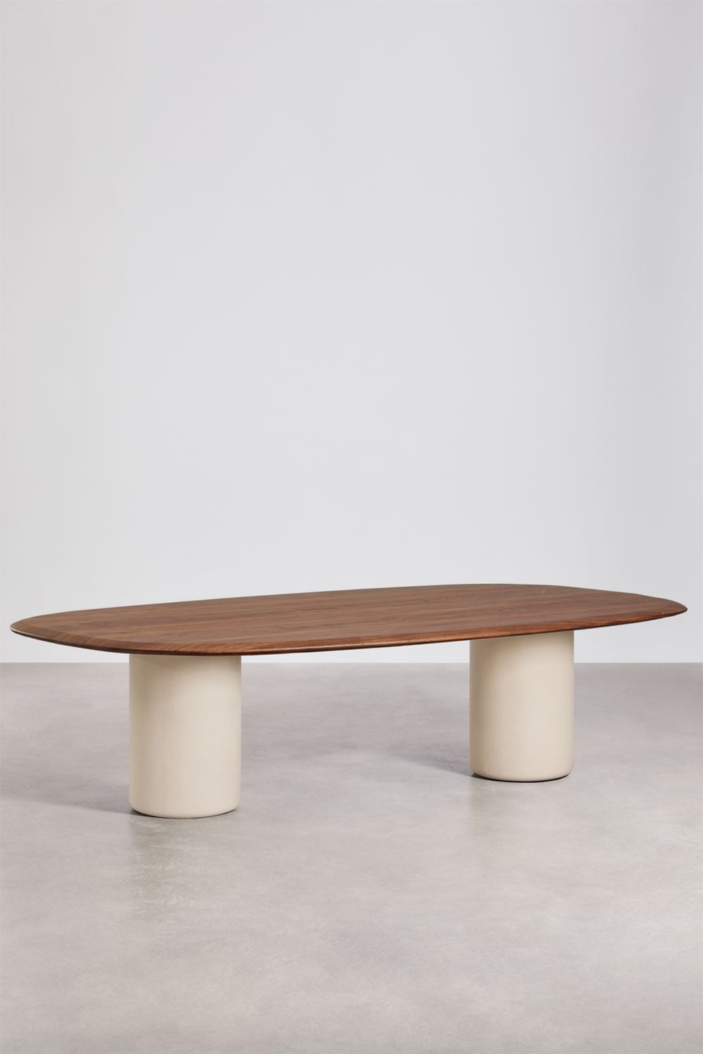 Oval dining table in MDF and cement Lysander, imagem de galeria 1