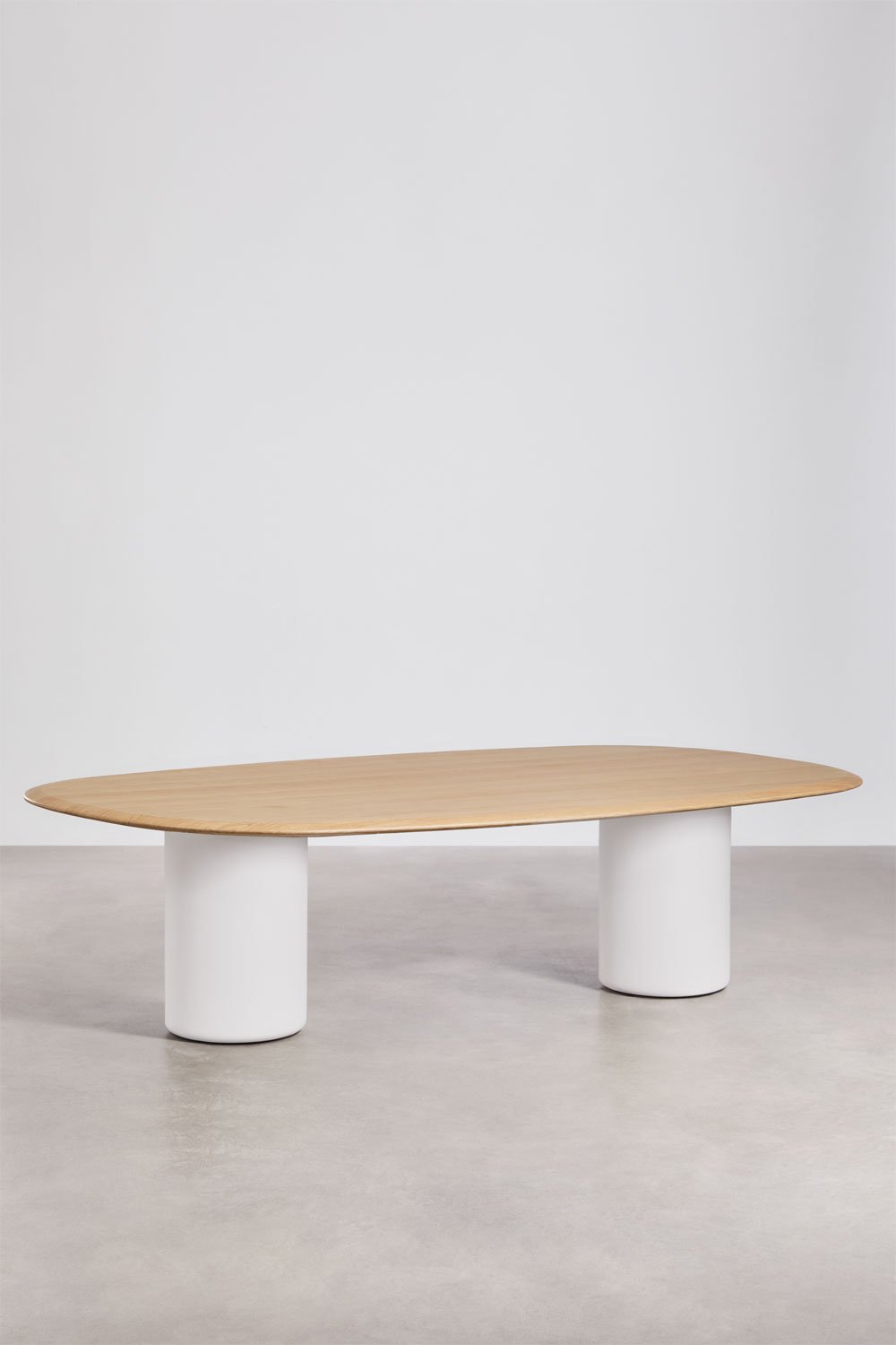 Oval dining table in MDF and cement Lysander, imagem de galeria 1