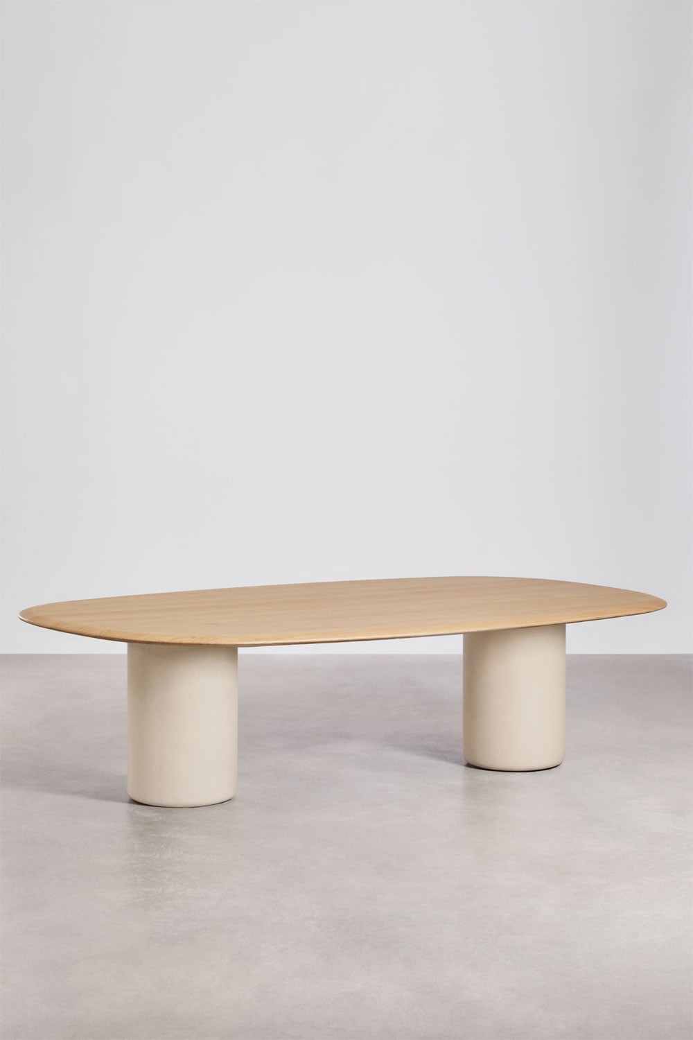 Oval dining table in MDF and cement Lysander, imagem de galeria 1