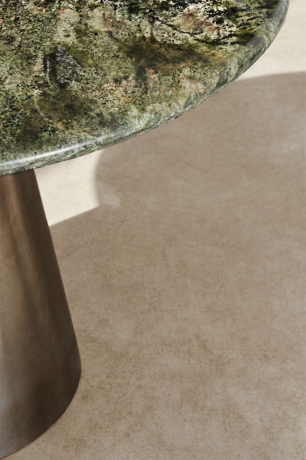 Mesa de jantar redonda Ø120 cm em aço inoxidável Baelor, imagem de galeria 2