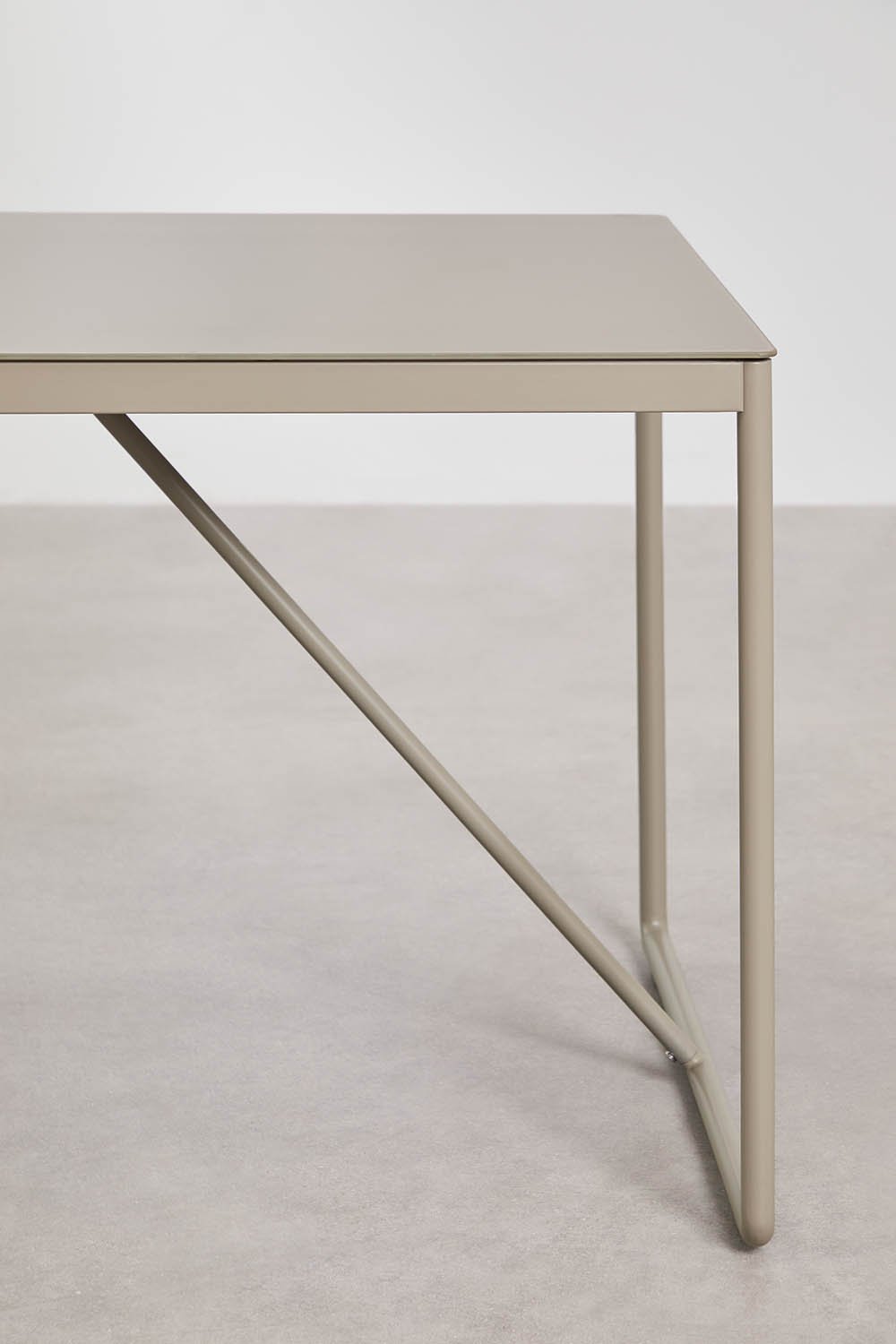 Mesa de jardim retangular 185x85 cm em aço Melida, imagem de galeria 5