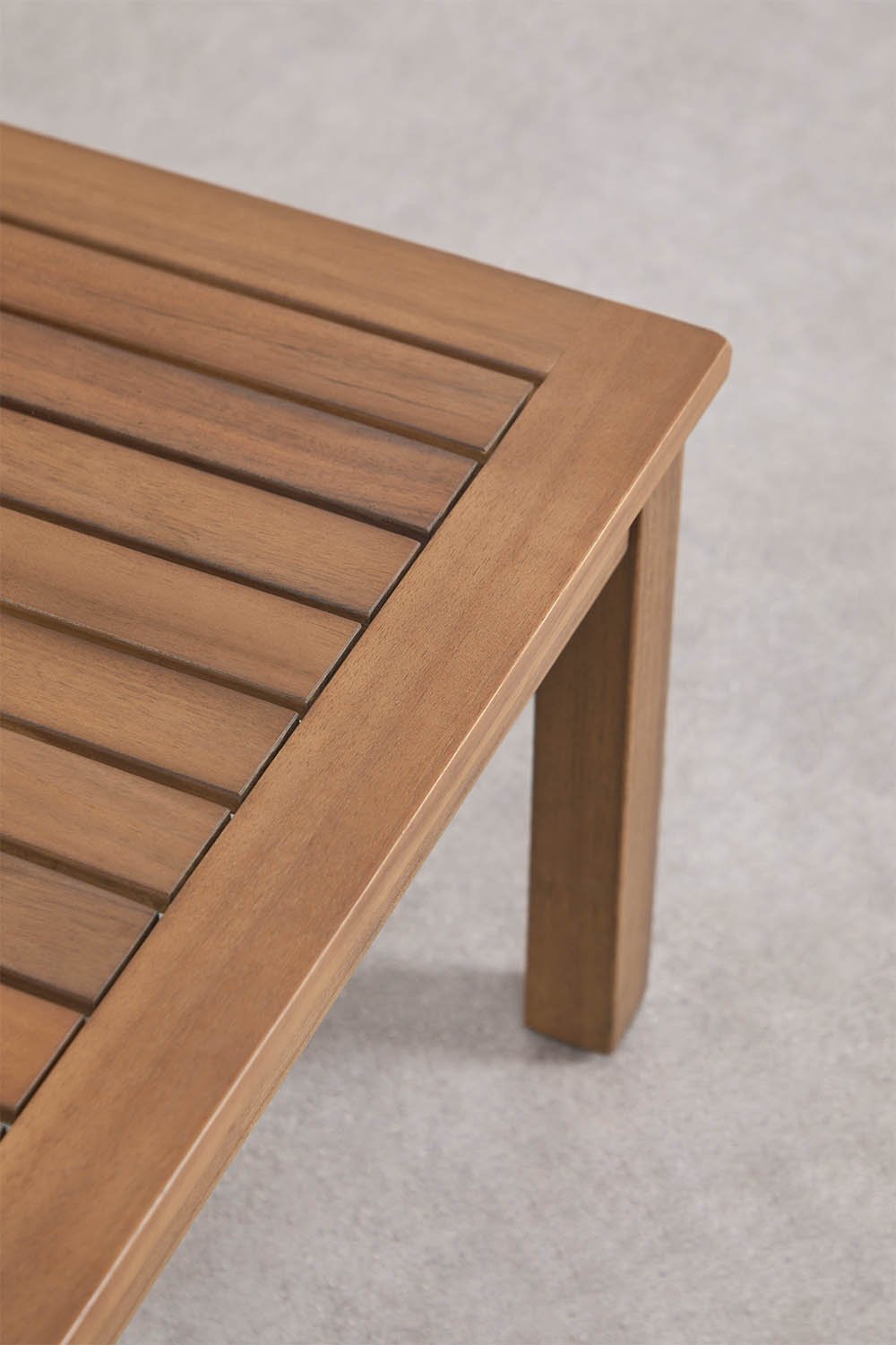 Mesa de centro para jardim quadrada 65x65 cm em madeira de acácia Branson, imagem de galeria 4