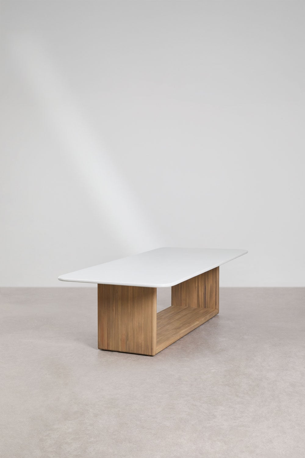 Mesa de jantar retangular 265x120 cm em madeira de acácia Siena, imagem de galeria 2