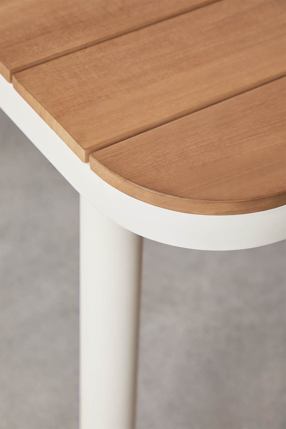 Rectangular extendable dining table 240-300x100 cm in aluminum Mareiran, imagem de galeria 5