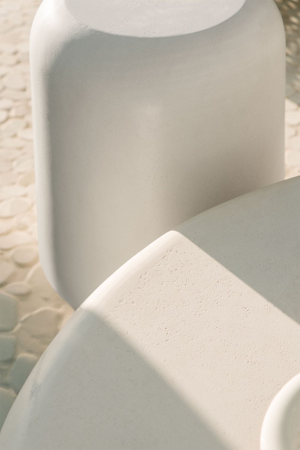 Mesa de centro para jardim redonda Ø100 cm em cimento Fonelas, imagem de galeria 2