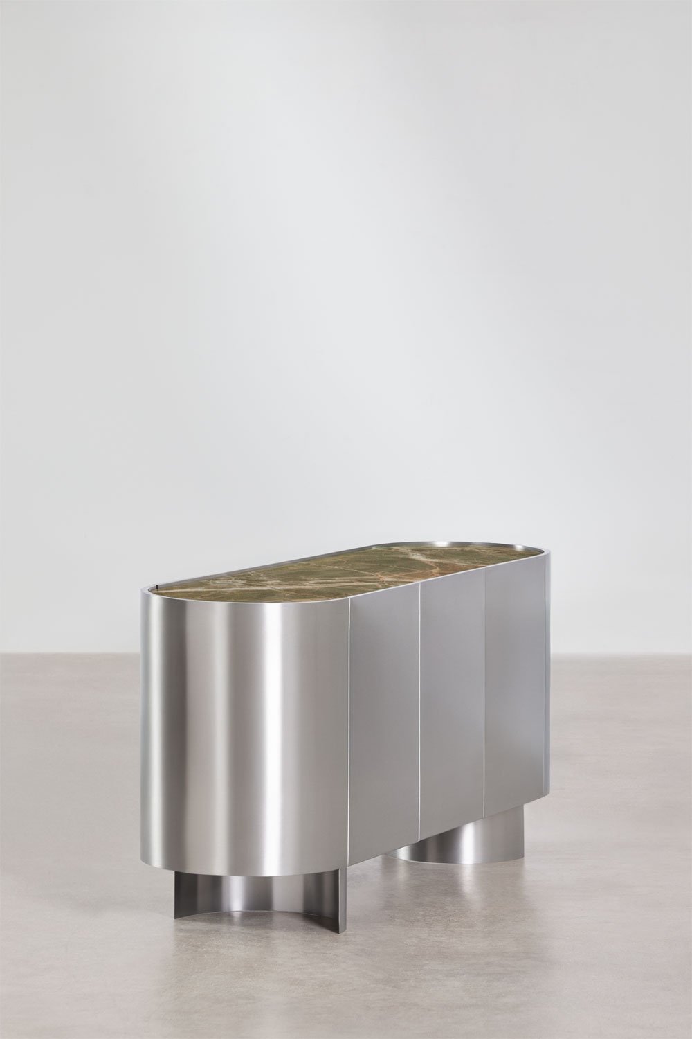 Aparador 160x40 cm em aço inoxidável Luena, imagem de galeria 2