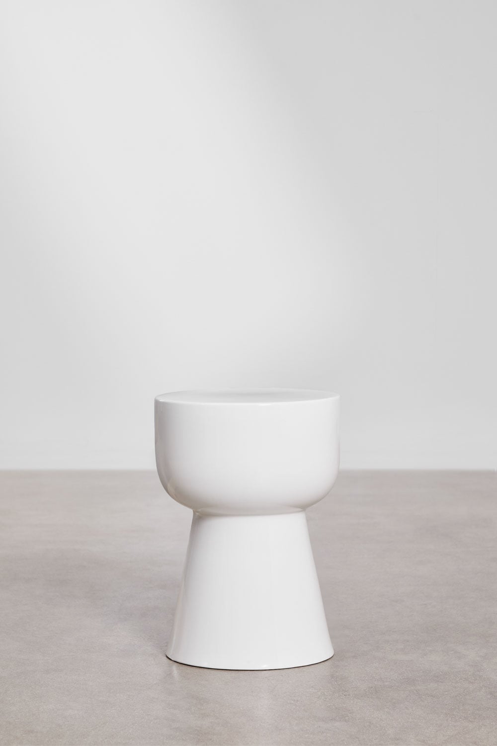 Mesa auxiliar para jardim redonda Ø35 cm em dolomita Kaly, imagem de galeria 1