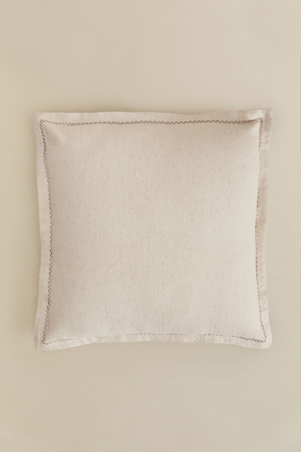 Almofada quadrada 40x40 cm em algodão e linho Nisora, imagem de galeria 1