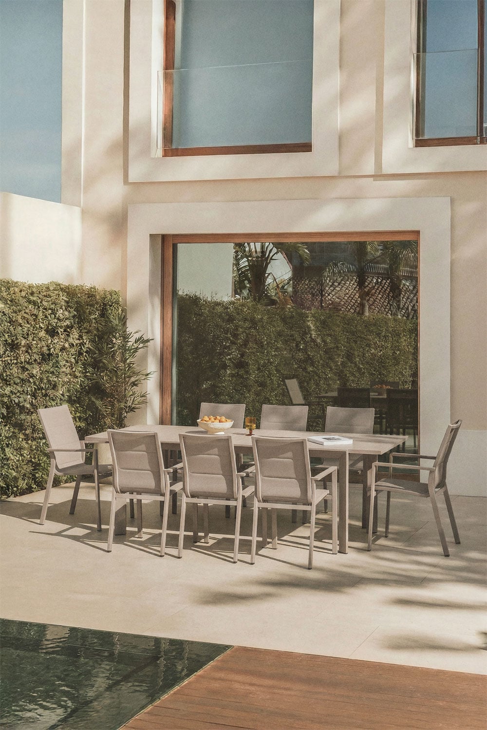 Mesa de jardim retangular extensível em alumínio Starmi 180-240x100 cm, imagem de galeria 2