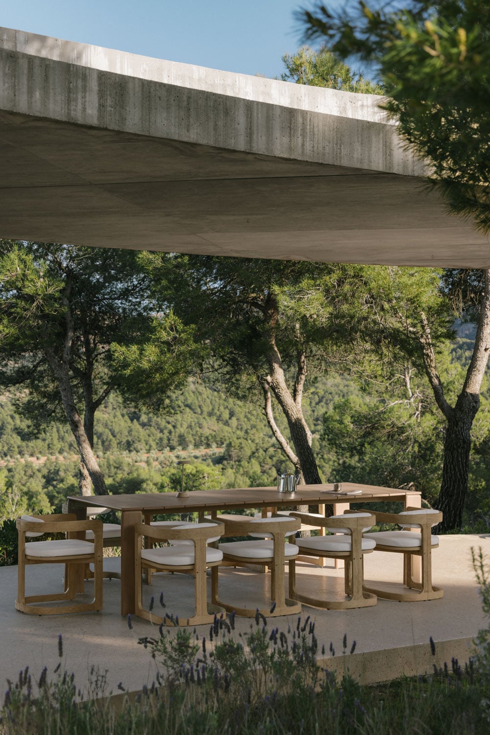 Mesa de jardim retangular em madeira de acácia Kandroa, imagem de galeria 1