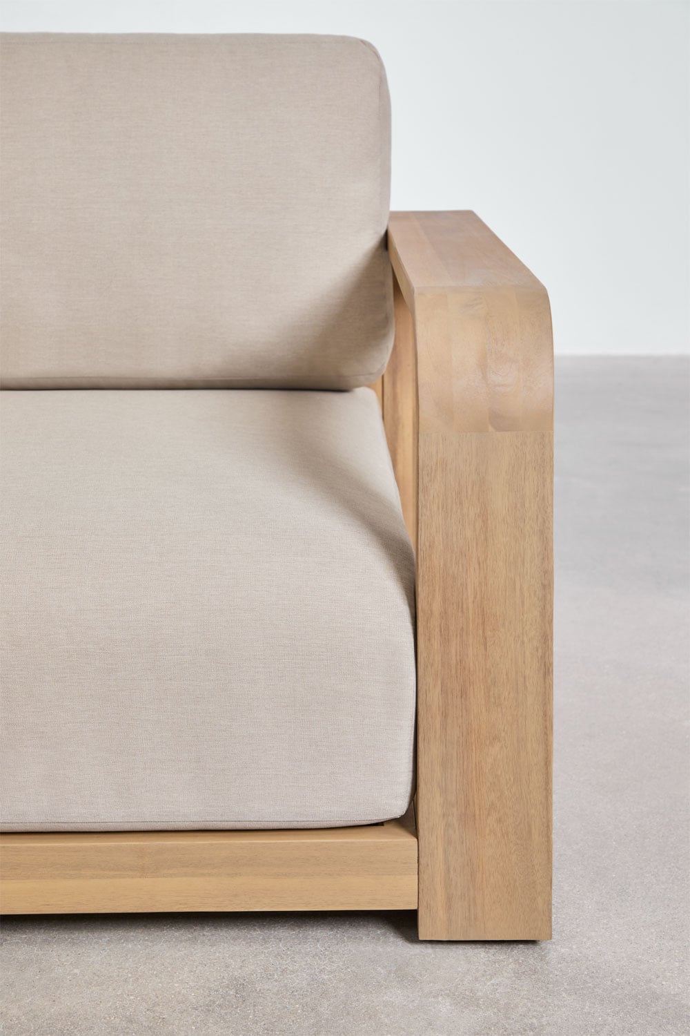 Pack de 2 poltronas de jardim com apoios de braços em madeira de acácia Brivori, imagem de galeria 2