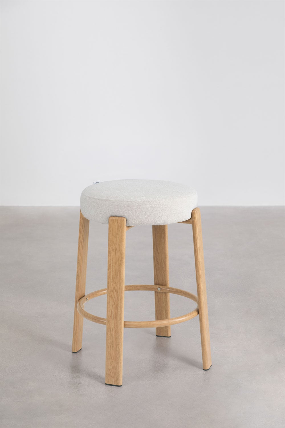 Pack de 4 bancos altos 65 cm em tecido chenille e ferro Jolie, imagem de galeria 3