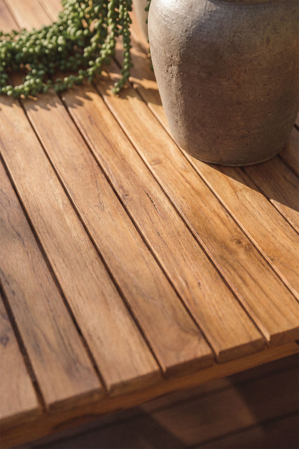 Conjunto de mesa retangular extensível 160-210x90 cm e 6 cadeiras de jardim com apoios de braços em madeira de acácia Tenay, imagem de galeria 2